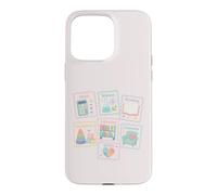 Personnel d'école Mignon Sujets de Classe Pastel Carrière Icônes Coque pour iPhone 15 Pro Max