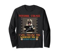 Personnel Stalker Chien Carlin Vintage Années 60 70 80 Drôle Femme Manche Longue