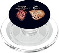 Personnes régulières Coeur Mon Cœur Amant Chat Humour PopSockets PopGrip pour MagSafe