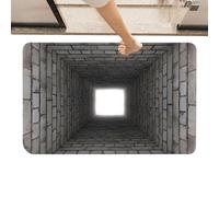 Perspective Rug, Non Slip Fun Mat, 32.20 inch Patterned Hole Carpet with Quick Dry Backing, Eye Catching Optical Design, Decorative Entryway Rug for Thanksgiving Holiday Party Eve Living Room Bedroom