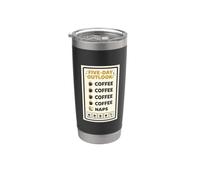 Perspectives de cinq jours: Coffee Naps Cafeine Addict Matin Lover Gobelet isotherme en acier inoxydable double paroi