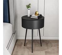 Perte de chevet en fer forgé pour chambre à coucher, table de chevet de forme ronde élégante minimaliste, armoire de chevet de style nordique moderne Table cafetière de table de salon 40x40x60cm
