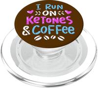 Perte de Poids Je Cours sur Les cétones et Le café Cétose Régime cétogène PopSockets PopGrip pour MagSafe