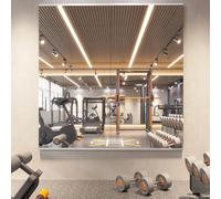 pertetey Lot de 2 miroirs de Salle de Sport à Domicile - 122 x 61 cm - sans Cadre - Grand Miroir de Yoga en Verre trempé - Miroir Mural Pleine Longueur pour Salle de Sport, Studio de Yoga, Chambre à