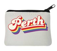 Perth Australia Porte-monnaie en néoprène avec logo 3D coloré Blanc 10 x 11 cm