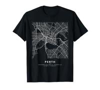 Perth Australie-Occidentale Plan de Ville Rues T-Shirt