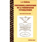 Pertinence Linguistique De La Présentation Typographique