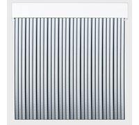 Pertoni Tende Rideaux d'extérieur en plastique PVC et barre en aluminium Noir/transparent Largeur 120 cm x 210 cm Longueur