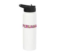 Peru Peruvian Women Pattern Roots Pride Vintage Peruana Stainless Steel Insulated Water Bottle