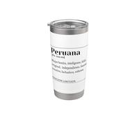 Peruana Mujer Funny Peruvian Women Definition Latin Gobelet isotherme en acier inoxydable double paroi