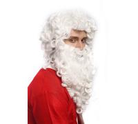 Perücke Bart Set Noël SANTA CLAUS Nikolaus Ruprecht Prophète Dieu Blanc