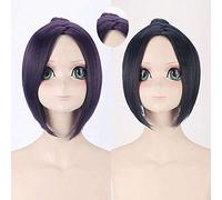 Perücke für Fasching Nachtleben CluI Party Dress Up Perücke Cos Perücke Tutor Reborn Colombe Skull Anime Perücke 064-2 Farbe:Pl-064-2 Schwarz Lila