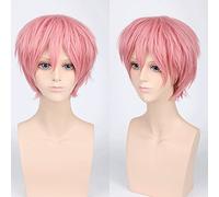 Perücke für Fasching, Nachtleben, CluI, Party, Verkleidung, Perücke, Cos-Perücke, Jugendlich, Anti-gelockt, kurze Haare, Farbe, Universal-Herrenperücke, Cosplay, Anime-Perücke, Farbe: Pl-002-10 #Smok
