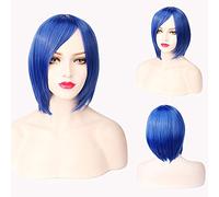Perücke für Halloween, Mode, Weihnachtsfeier, Verkleidung, Perücke, Cosplay-Perücke, kurzes Haar, verdicktes Gesicht, geschlossenes Gesicht, kurze Haare, Farbe, Bobo-Kopfbedeckung, Farbe: 3021-06/Mix