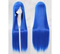 Perücke für Halloween, Mode, Weihnachtsfeier, Verkleidung, Perücke, Cosplay-Perücke, universell, 100 cm, Farbe, langes glattes Haar, Cos Animation, Hochtemperaturdraht, 099, Farbe: Rosennetz, 036 [1