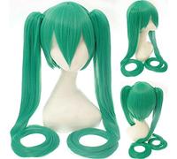 Perücke für Karneval Nachtleben CluI Party Dress Up Perücke Miku Senbon Sakura Hatsune Snow Hatsune Sakura Hatsune Albino Hatsune Kamori Sanae Cosplay Perücke Farbe:Cy120-8 (Grün)