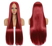 Perücke für Karneval Nachtleben CluI Party Dress Up Perücke Perücke Anime Cosplay Perücke mit Pony 80 cm langes glattes Haar Kostüm täglich Cos Kopfbedeckung Kunsthaar Farbe: K050-8