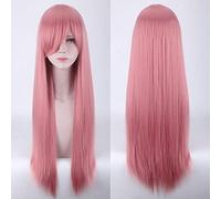 Perücke für Karneval, Nachtleben, CluI, Party, Verkleidung, Perücke, Cosplay, Perücke, universell, 80 cm, Farbe, lang, glattes Haar, Stil, Männer und Frauen, universell, glattes Haar, Farbe: Zf80-010
