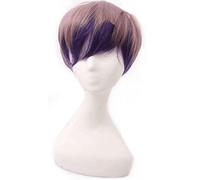 Perücke für Langhaarperücke Lolita Perücke Universal lang lockig glatt Kurzhaar Multi Farbe: 550-3 Sweet Taro Purple (männlich)