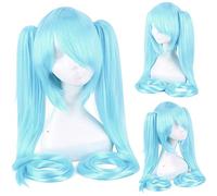 Perücke für Miku Senbon Sakura Hatsune Snow Hatsune Sakura Hatsune Albino Hatsune Kamomori Sanae Cosplay Perücke Farbe: CY120-17 (Wasserblau)
