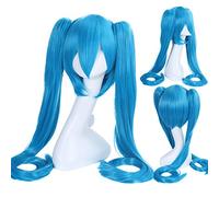Perücke für Miku Senbon Sakura Hatsune Snow Hatsune Sakura Hatsune Albino Hatsune Yumori Sanae Cosplay Perücke Farbe: CY120-10 (Lake Blue)