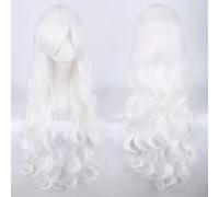 Perücke für Perfekt für alltägliche Partys Cospay Perücke 80 cm langes lockiges Haar Universal Style Thick Air Curling Gesicht Kopfbedeckung Farbe: Jf80-25