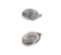 Perücke Herren #1b40/60/80Système de remplacement de cheveux gris for hommes, postiche en dentelle frontale mono PU, perruque for hommes, cheveux humains, densité 130% Herren Perücken(1b60,7"X9")