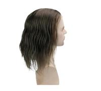 Perücke Herren Perruques homme avec postiche en dentelle française, système de remplacement capillaire de 30 cm de long, postiches en cheveux humains Herren Perücken(Dark brown)