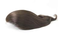Perücke Herren Postiche en cheveux humains for homme, 0,06 mm, entièrement en poly-peau, style dos brun, boucle en V, n° 4 Herren Perücken