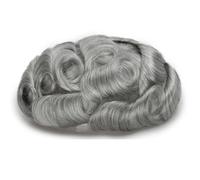 Perücke Herren Postiche En Cheveux Humains Homme Système Remplacement For Peau Fine, Dentelle Suisse, Perruque For Hommes Herren Perücken(Gray,6"X8")