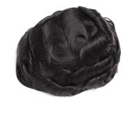 Perücke Herren Postiche en PU for hommes, système de remplacement capillaire en cheveux humains, base Q6, postiche en dentelle Herren Perücken(6x8)