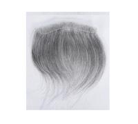 Perücke Herren Postiche homme droit marron de 0,06 mm avec ligne frontale en V for homme, cheveux humains de 16 cm, peau ultra fine, prothèse capillaire en PU for homme Herren Perücken(16x2.5cm,Grey)