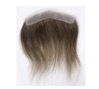 Perücke Herren Postiche homme droit marron de 0,06 mm avec ligne frontale en V for homme, cheveux humains de 16 cm, peau ultra fine, prothèse capillaire en PU for homme Herren Perücken(16x1.5cm,Lighte