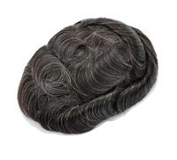 Perücke Herren Systèmes de prothèse capillaire masculine respirante, postiche en dentelle complète for hommes, base en dentelle, cheveux humains Herren Perücken(#220,6x8)