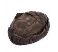 Perücke Herren Unités de cheveux for hommes Postiche for hommes Perruque de cheveux humains indiens Mono et Pu avec postiche de cheveux avant en dentelle Système de remplacement de cheveux respirant P