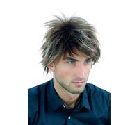 Perücke Pour Hommes Courte Brun Avec Des Mèches Blondes WL-2175