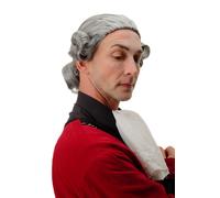 Perücke Qualité pour Homme Théâtre Baroque Lord Edelmann Adliger Gris Foncé