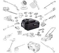 Perun Batterie lithium-ion 20 V / 4,0 Ah AL C40 pour tous les outils Yard Force & PowerG, les batteries sont rechargeables à tout moment sans endommager