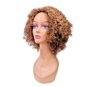 Peruque Wig Perruque Courte Bouclée Ondulée, Perruques De Cheveux Synthétiques Pour Femmes Noires, Perruque De Femmes Pour La Soirée Costumée De Cosplay Perruque Deguisement