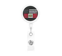 Péruvien Américain Moitié Pérou Moitié Amérique Drapeau Porte-Badge Rétractable Reel Clip Id Card Holder forNurse Student Office Worker