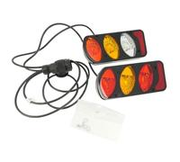 Peruzzo - 2 Feux Arrières avec Câble et Prise 13 Broches - Couleur Noir