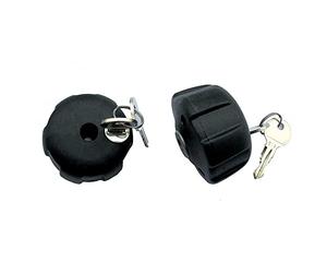PERUZZO PE 365/2 Kit 2 Crochets sécurité antivol x Porte-vélos, Black