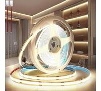 PERVADEO Ruban LED COB 12V, 10M bande LED COB Blanche naturelle 4000K Découpable Flexible 320LED/M, CRI>90, pour Chambre, Décoration de la Maison (Sans Alimentation)