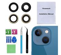 Perzework Lentille de rechange d'origine pour appareil photo arrière iPhone 12 et iPhone 12 Mini avec adhésif pré-installé et kit d'outils de réparation