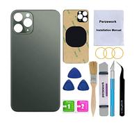 Perzework OEM Vitre arrière de rechange pour iPhone 11 Pro 5,8" avec kit d'outils de réparation et adhésif pré-installé (vert minuit)