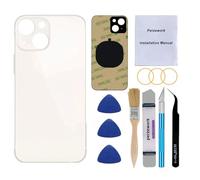 Perzework OEM Vitre arrière de rechange pour iPhone 13 Mini 5,4" (Starlight) avec kit d'outils de réparation