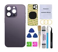 Perzework OEM Vitre arrière de rechange pour iPhone 14 Pro 6,1" avec kit d'outils de réparation et manuel (violet)