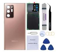 Perzework OEM Vitre arrière de rechange pour Samsung Galaxy Note 20 Ultra 6,9" 5G avec kit d'outils de réparation et adhésif pré-installé (bronze mystique)