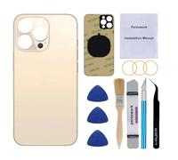 Perzework Verre arrière de Rechange OEM pour iPhone 13 Pro 6,1" (doré) - Tous Les transporteurs avec Kits d'outils de réparation