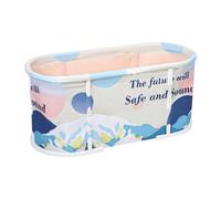 PERZOE Baignoire Adulte Pliable, 45 "Baignoire Pliable, Baignoire Gonflable Adulte, Grand antidérapant baignoires Portables Mobiles couler la Douche, pliance Spa Baignoire pour la Petite Salle de ba